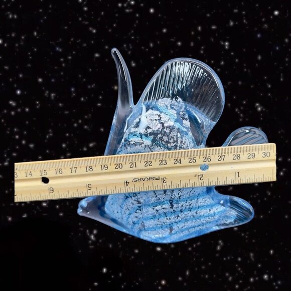 Marcolin Art Glass Crystal Fish Made in Sweden Pure Silver Signed Paperweight - Picture 4 of 16